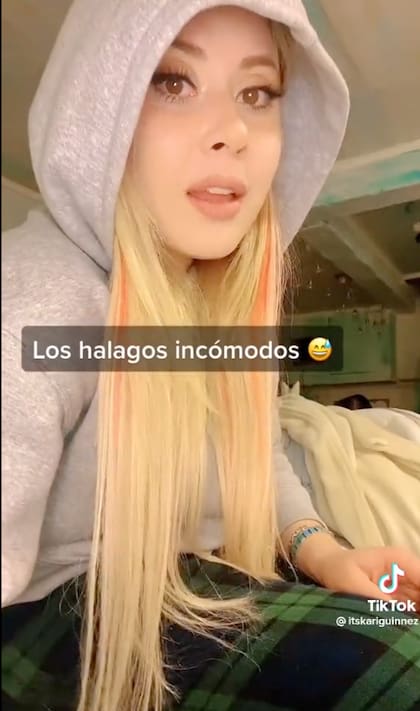 La usuaria incluyó en su clip los halagos incómodos que usan los "gringos"