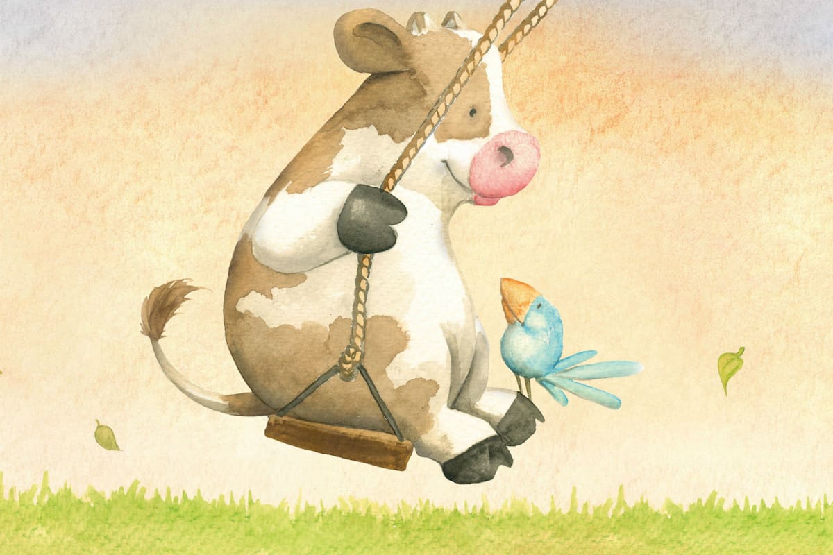 La vaca en su hamaca