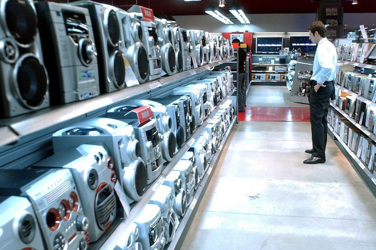 La venta de electrodomésticos también bajó por la desaceleración del consumo