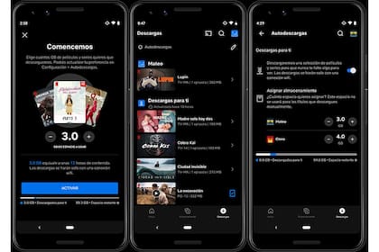 La ventana de configuración de Netflix en Android para permitir o no la descarga automática de contenido recomendado