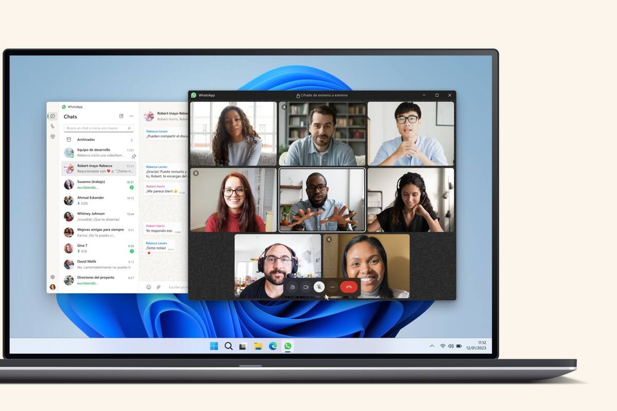 La versión de escritorio de WhatsApp tiene una nueva versión, que permite videollamadas de hasta 8 participantes y una interfaz más cercana a la versión web