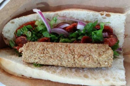 La versión veggie con chori de soja, una propuesta de Choripán Cubano