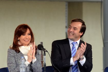 La vicepresidenta Cristina Fernández de Kirchner junto al ministro de Justicia, Martín Soria