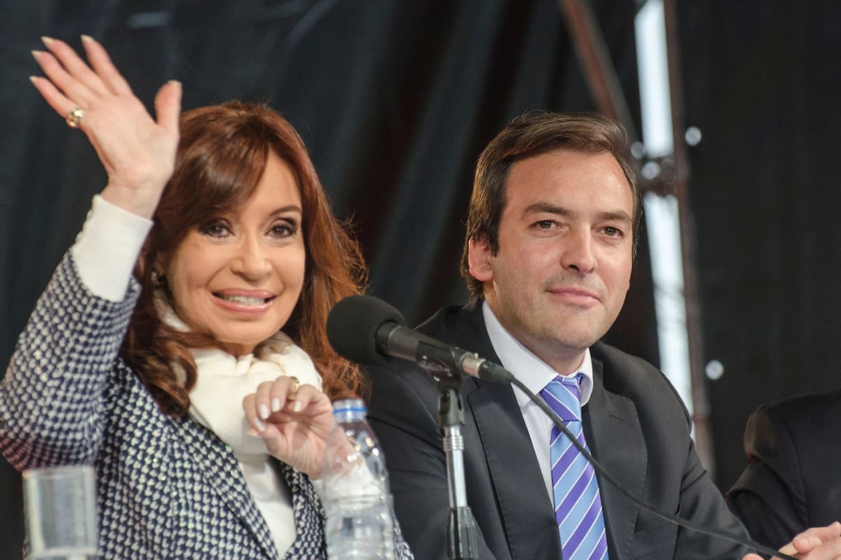 La vicepresidenta Cristina Fernández de Kirchner junto al ministro de Justicia, Martín Soria