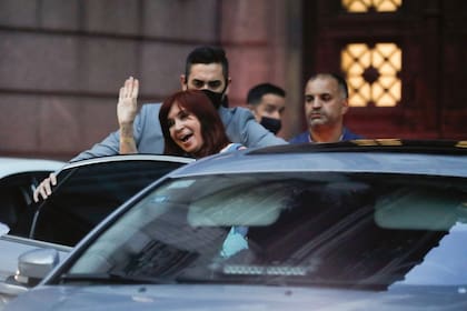 La vicepresidenta Cristina Kirchner, al salir del Congreso de la Nación, el miércoles pasado