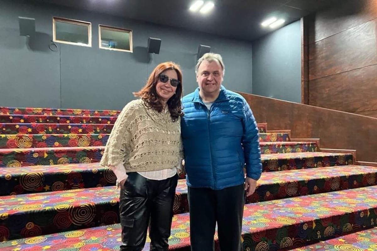 La vicepresidenta Cristina Kirchner junto al intendente de El Calafate Javier Belloni