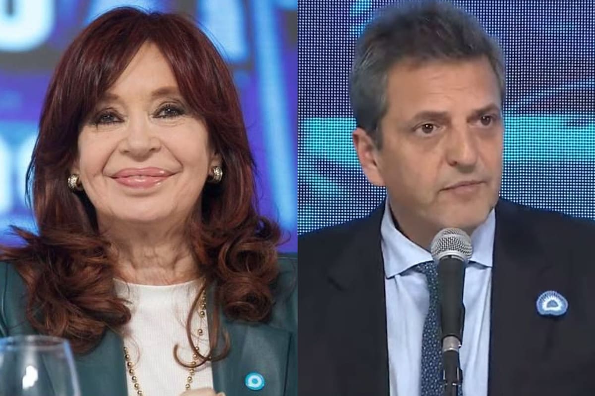 La vicepresidenta Cristina Kirchner y Sergio Massa, ministro de Economía y candidato a presidente
