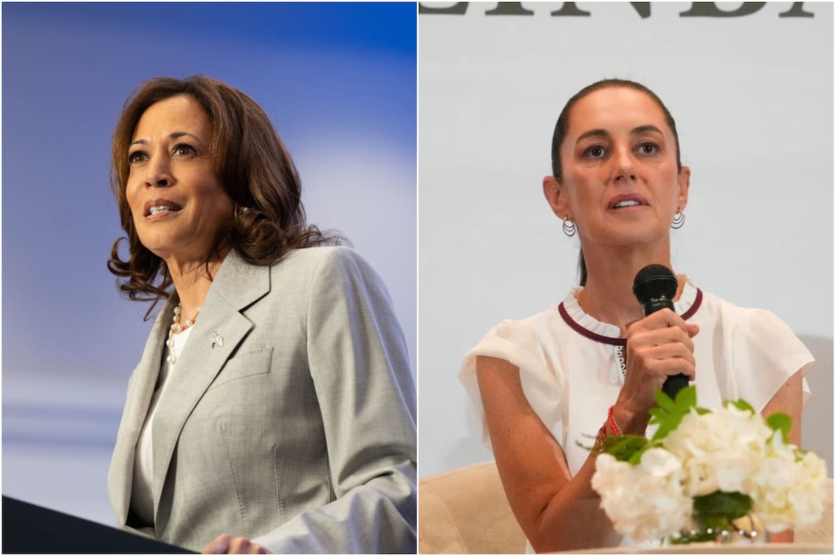 La vicepresidenta de Estados Unidos (izquierda) y la presidenta electa de México hablaron acerca de la relación de sus naciones
