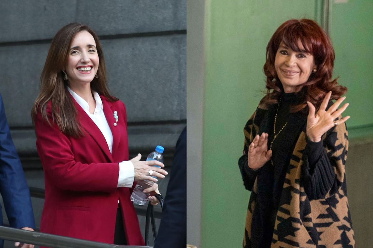 La vicepresidenta electa, Victoria Villarruel, y su par con mandato cumplido, Cristina Fernández de Kirchner