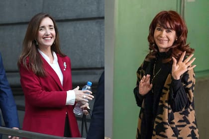 La vicepresidenta electa, Victoria Villarruel, y su par con mandato cumplido, Cristina Fernández de Kirchner