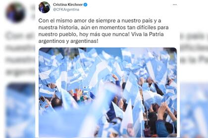 La vicepresidenta festejó en Twitter (Captura Twitter)