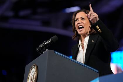 La vicepresidenta Kamala Harris en un evento en Greenville, Carolina del Norte, el 12 de octubre del 2024. (Foto AP/Susan Walsh)