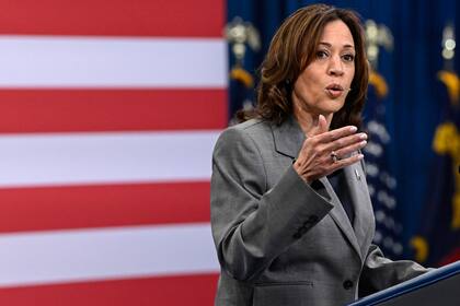 La vicepresidenta Kamala Harris habla sobre salud pública en Raleigh, Carolina del Norte, 26 de marzo de 2024.