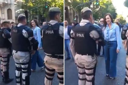 La vicepresidenta saluda a efectivos de la Prefectura