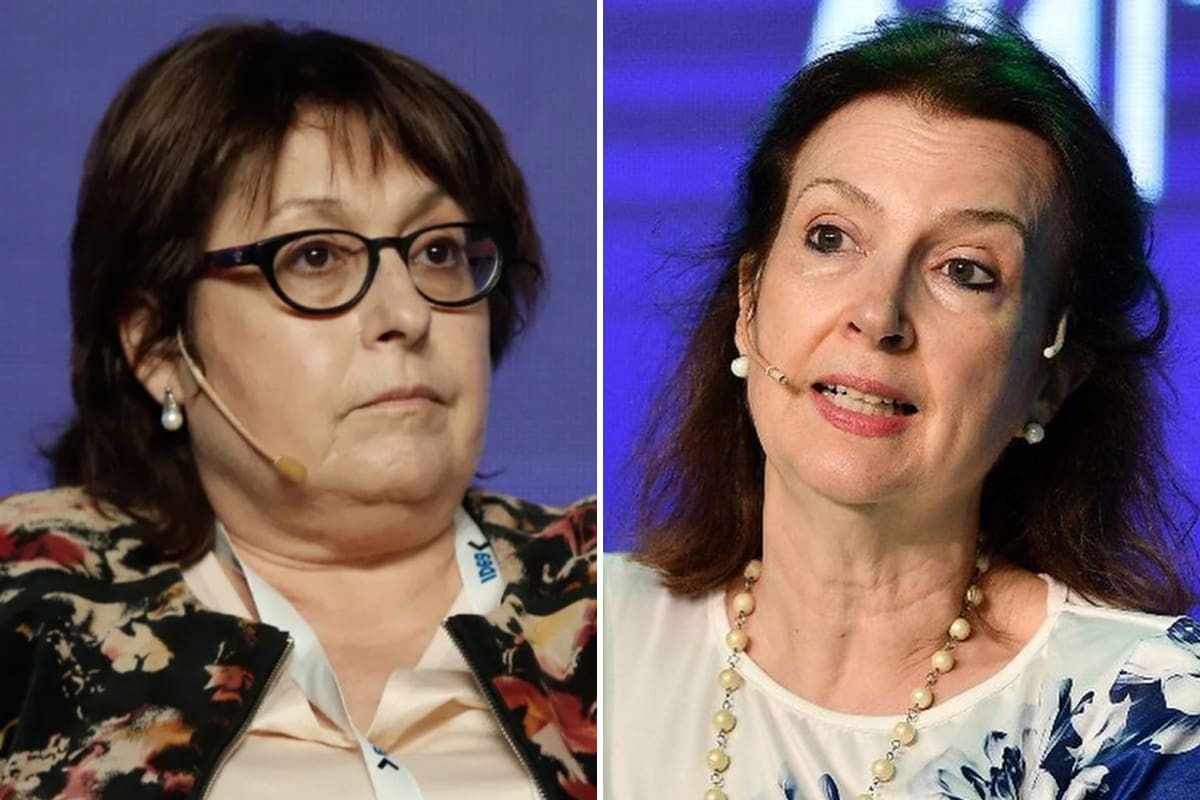 La vicepresidenta tercera de la Legislatura de la ciudad de Buenos Aires, Graciela Ocaña, junto a la ministra de Relaciones Exteriores de la Nación, Diana Mondino