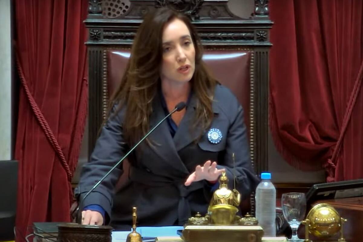 La vicepresidenta Victoria Villarruel desempató la votación en general