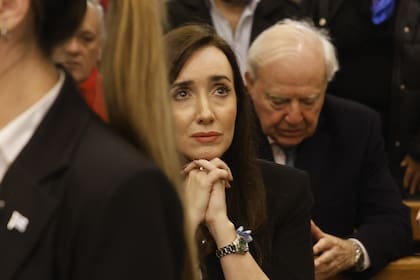 La vicepresidenta Victoria Villarruel en la misa en la Basílica de San José de Flores