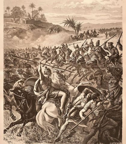 La victoria de Persia contra Lidia se logró contra todo pronóstico gracias al ingenio de Ciro el Grande, la disciplina de sus hombres y un notable uso de camellos como caballería