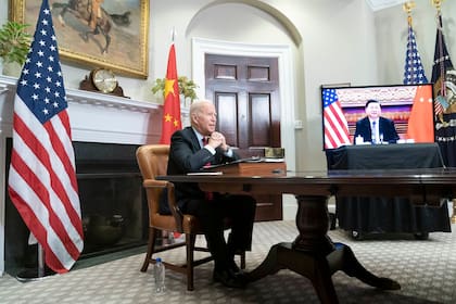 La videoconferencia entre Joe Biden y Xi Jinping.