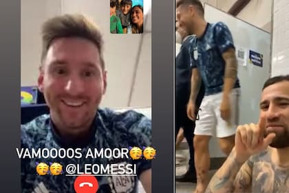 La videollamada de Messi con Antonella y el festejo en el vestuario