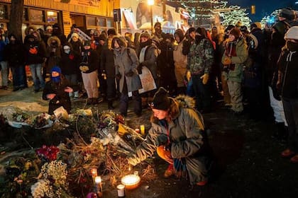 La vigilia en honor a Pretti.