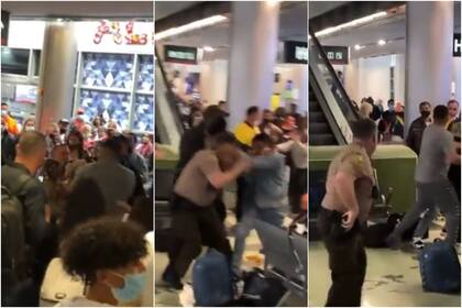 La violenta pelea se desató en el Aeropuerto Internacional de Miami