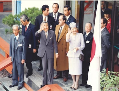 La visita de los emperadores al Jardín Japonés de Palermo en 1997