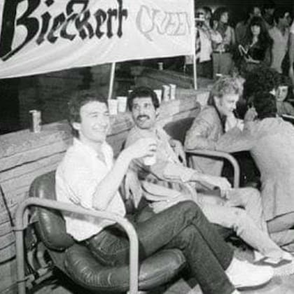 La visita de Queen en 1981 estuvo auspiciada, entre otras marcas, por la cerveza Bieckert