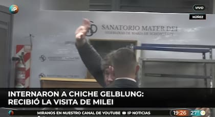 La visita que le hizo Milei a Gelblung durante su última internación tuvo una gran repercusión periodística