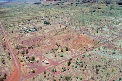 La vista aérea de Wittenoom, la ciudad australiana contaminada por amianto
