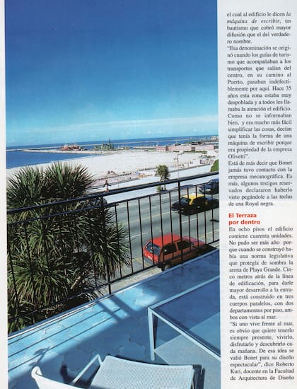 La vista al mar, desde el balcón de una de las unidades