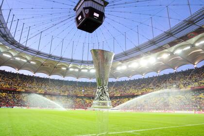 La vista del National Arena de Bucarest. minutos antes de la gran final