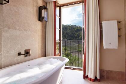 La vista desde el baño de una de las habitaciones.