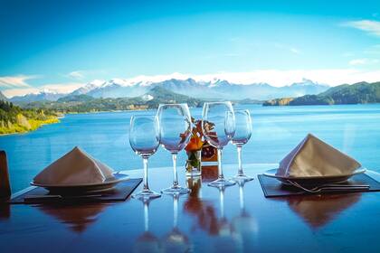 La vista desde el restaurante del Charming Luxury Lodge & Private Spa