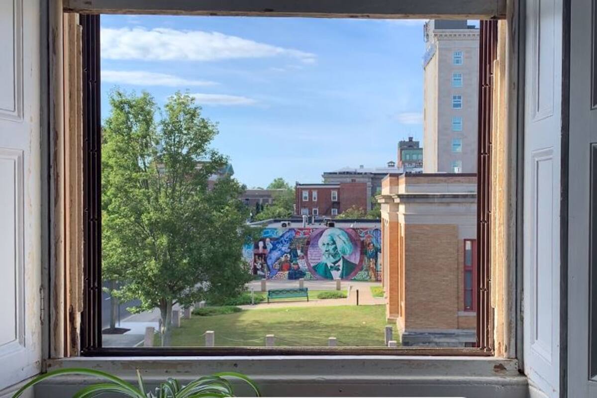 La vista desde una casa de New Bedford, en Estados Unidos, que ofrece el sitio Window Swap