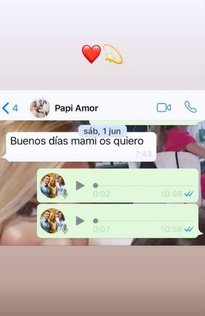 La viuda de Reyes subió la imagen a sus historias de Instagram