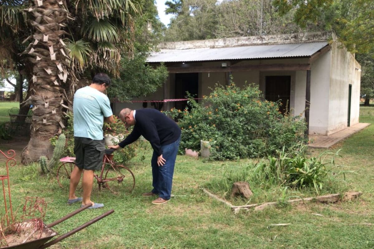 La vivienda rural donde fue hallado asesinado el productor agropecuario Daniel Malacaza