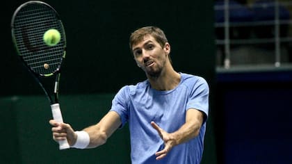 La volea de Molteni; ell doblista de 29 años debutará por la Copa Davis este sábado frente a Kazakhstán