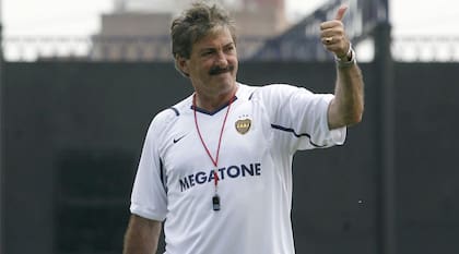Ricardo La Volpe en su paso por Boca Juniors