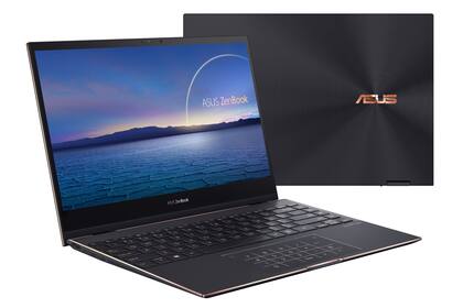 La Zenbook Flip S tiene una pantalla 4K de 13,3 pulgadas y un procesador Core i7 de 11va generación, así como 16 GB de RAM y 512 GB de almacenamiento