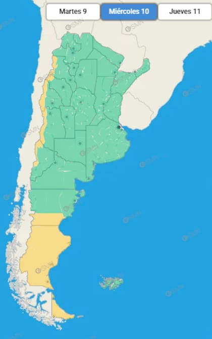 La zona cordillerana, la más castigada de la jornada
