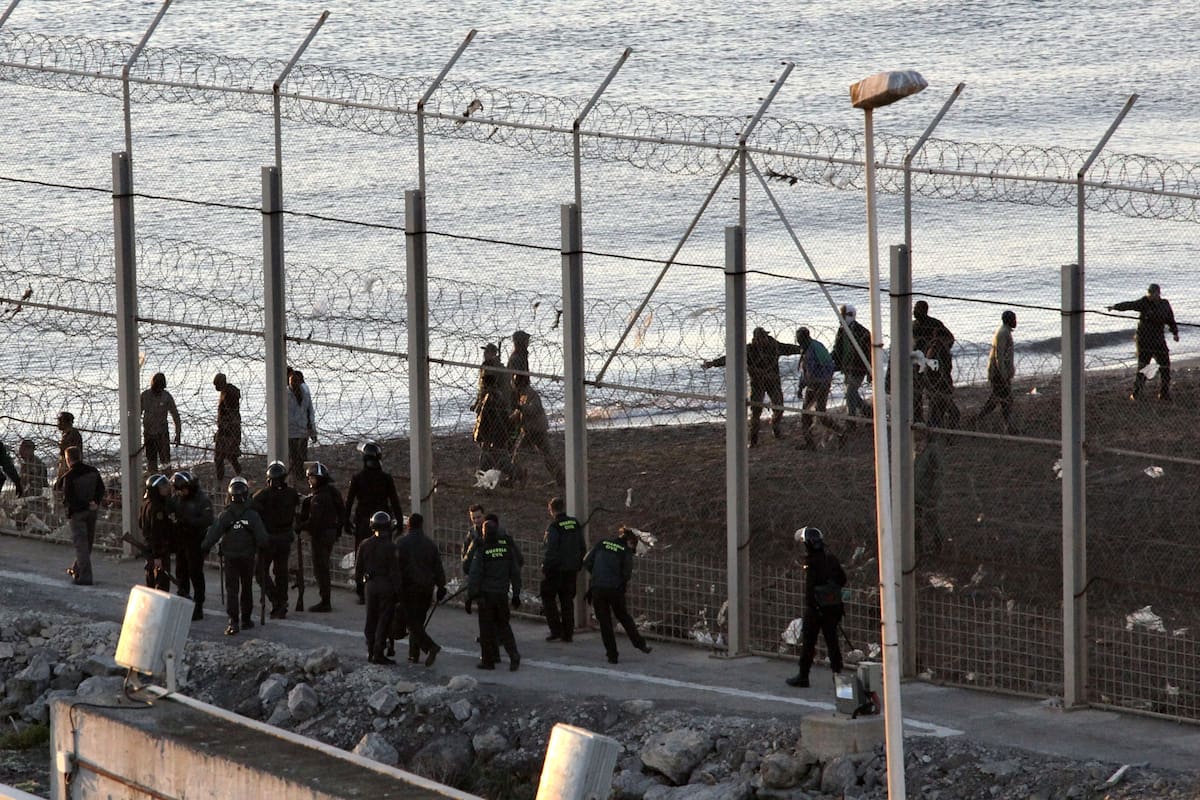 La zona de frontera en Ceuta
