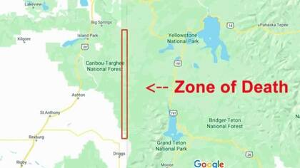 La zona de Idaho que abarca el Parque Yellowstone sólo se encuentra habitada por animales