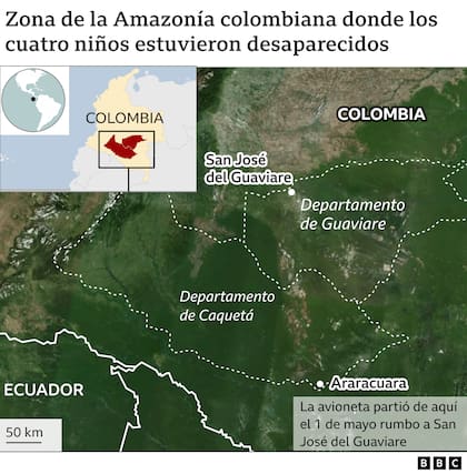 La zona donde los niños permanecieron perdidos durante 40 días
