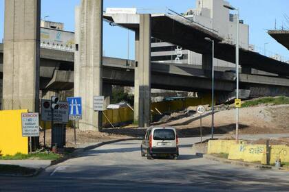 La zona está en obras por la construcción del Paseo del Bajo