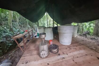 Laboratorio de producción de cocaína
Crédito: Ministerio de Gobierno de Bolivia