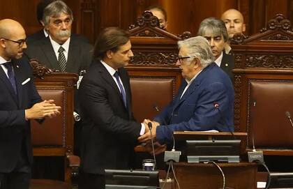 Lacalle Pou y Pepe Mujica.
