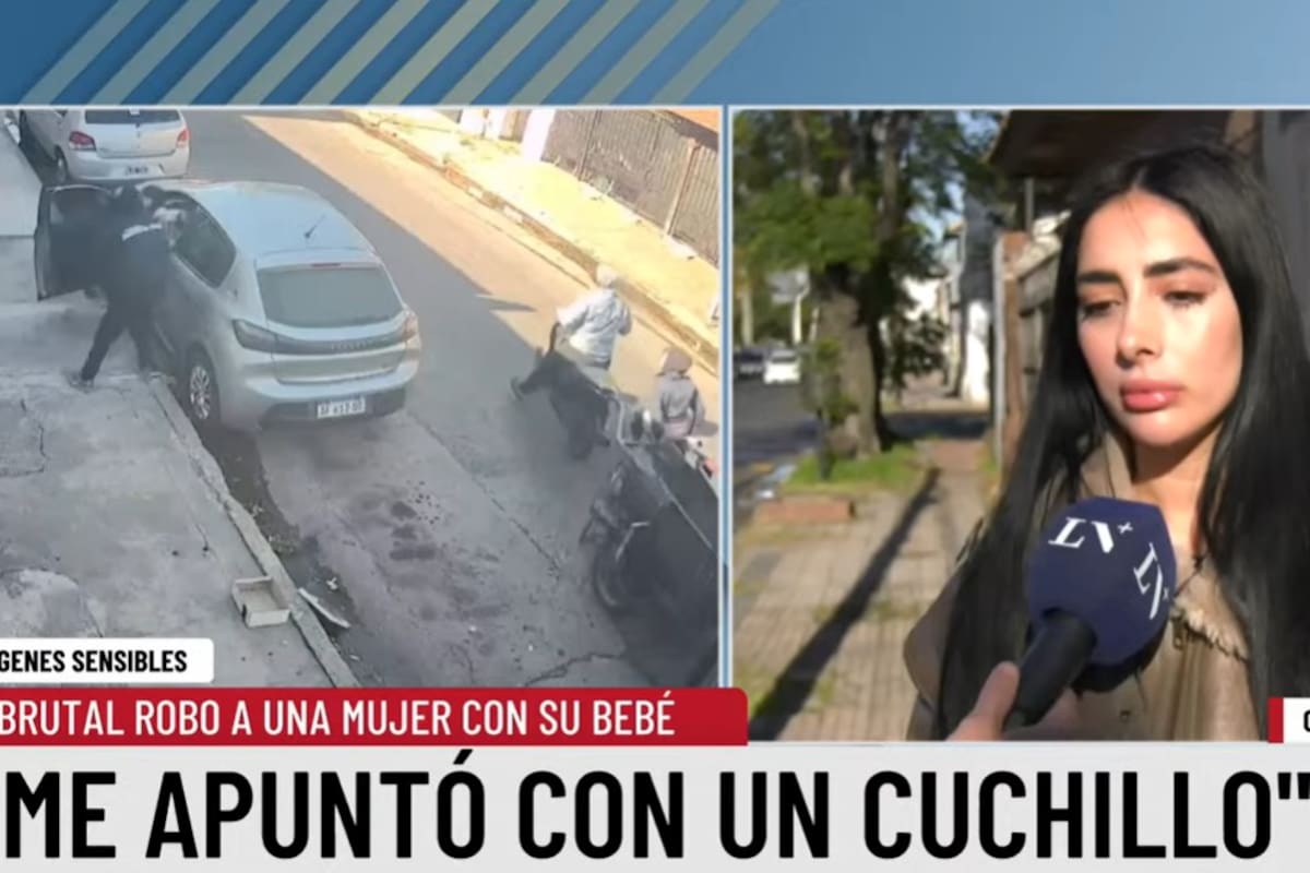 Ladrones le robaron a una joven que tenía a su bebé en brazos