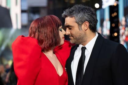 Lady Gaga y Michael Polansky en el estreno de la película Joker: Folie A Deux, en 2024 (Foto Scott A Garfitt/Invision/AP)