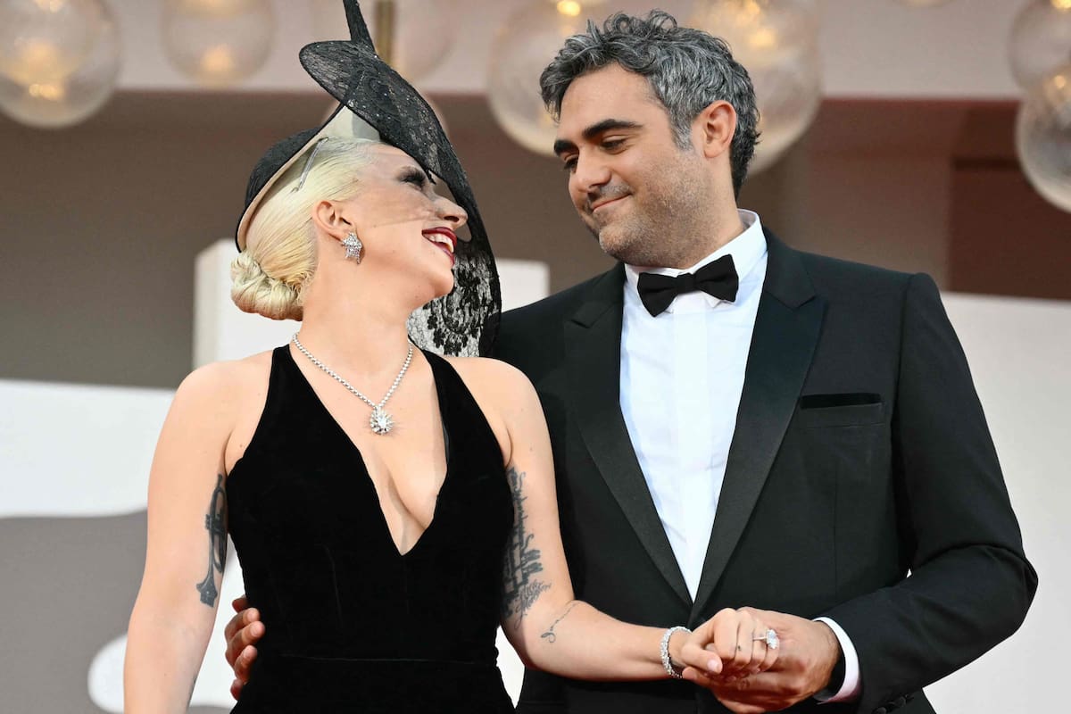 Lady Gaga y su prometido, Michael Polansky, en la alfombra roja de la película Joker: Folie a Deux, en Venecia